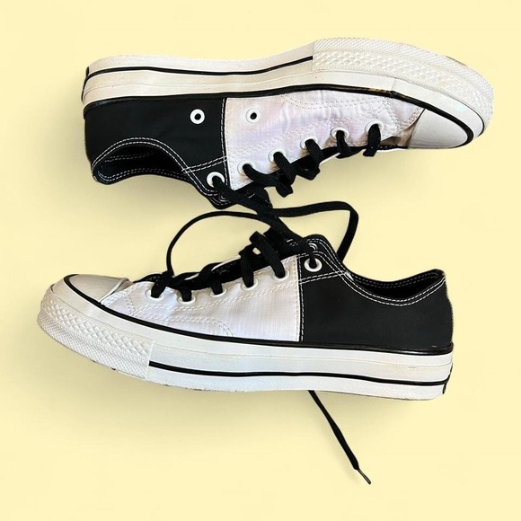 Converse Shoes - Converse Two-Tone Black and White Low Top Sneakers